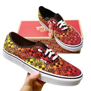 Vans Logo Flame Authentic Classic Skate Shoes